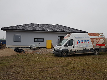 Zateplení novostavby rodinného domu v Hajanech